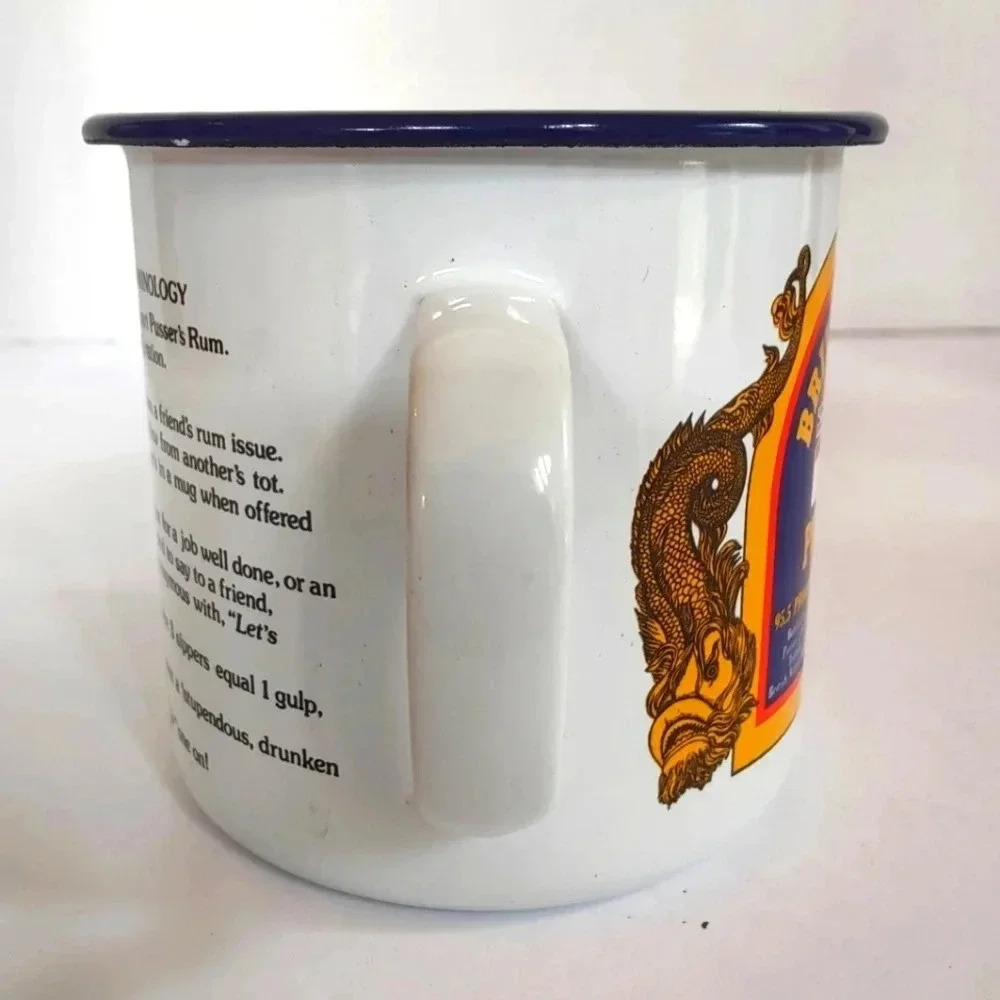 Pusser's Rum Enameled Metal Mug Cup, 16 oz. EXC - Picture 4 of 7